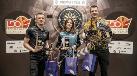 Latvijas čempioni Razma un Roga uzvar Tukuma kausā Latvijas Darts virslīgā